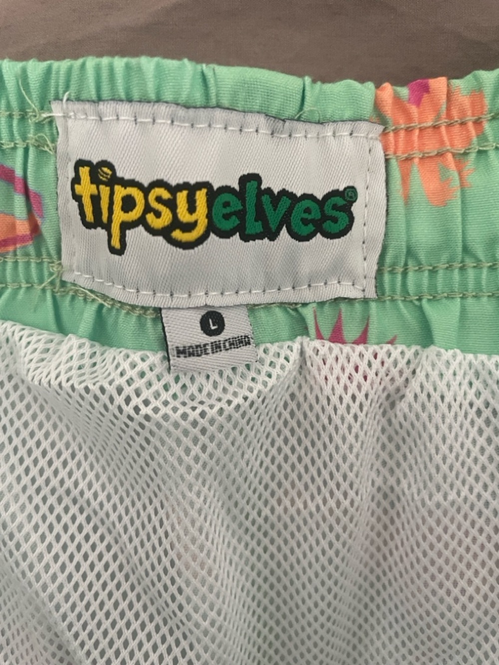 Tipsy Elves Dinosaur Desert Swim Trunks | 7" Inseam | Size L | NEW fun print - Picture 7 of 10